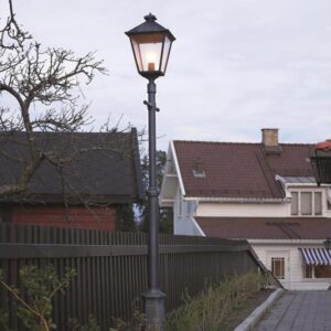 Norlys TG5-BLACK Turin Grand Outdoor IP54 1 Light Single Post in a Black Finish