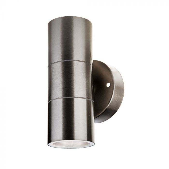 VT-7622 2 WAY GU10 UP-DOWN WALL FITTING, STAINLESS STEEL BODY- IP44