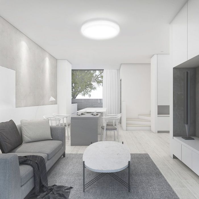 VT-8624-N 24W LED DOME LIGHT 6500K ROUND WHITE FRAME IP44 - Image 2