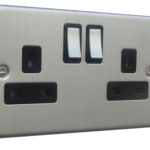 Daytona Satin Chrome 13a Double Socket DP