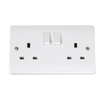 SLine 13 Amp 2 Gang Switched Socket