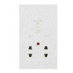 Quattro Dual Voltage Shaver Socket in White