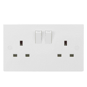Q406E 2 Gang 13 Amp Switched Socket