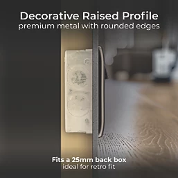 BG 13A 2-Gang DP Switched Plug Socket Black Nickel with Black Inserts - Image 3