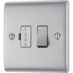 BG 13A Switched Fused Spur Brushed Steel