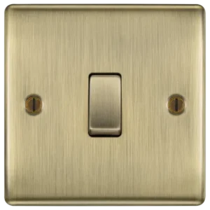 BG 20A 16AX single light switch Antique Brass