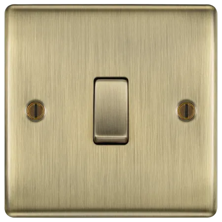 BG 20A 16AX single light switch Antique Brass