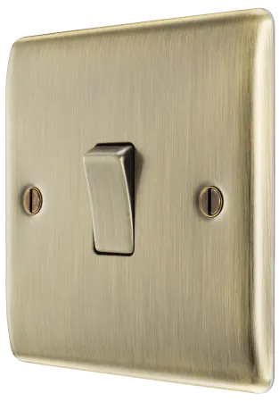 BG 20A 16AX single light switch Antique Brass - Image 2